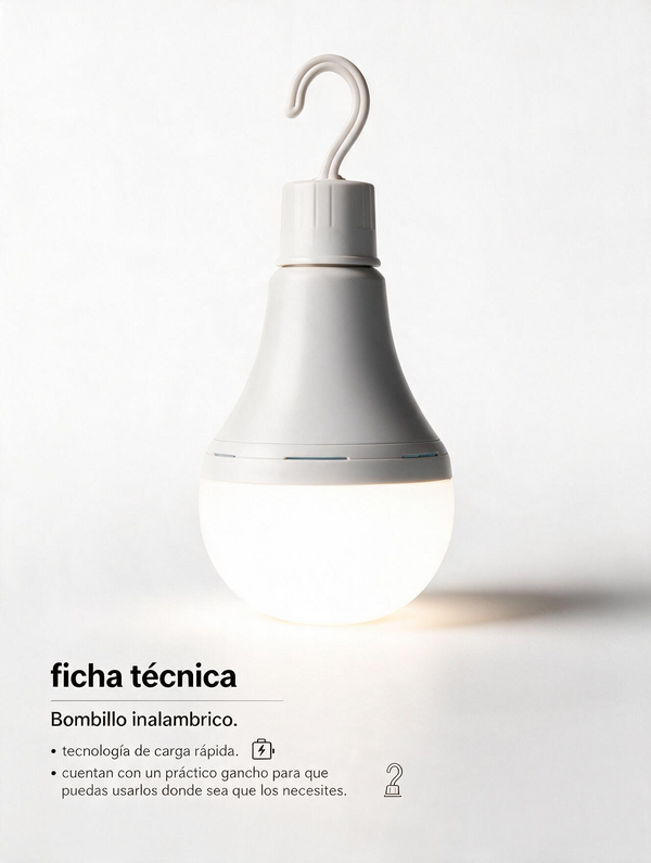 Bombillo LED Inalámbrico Portátil